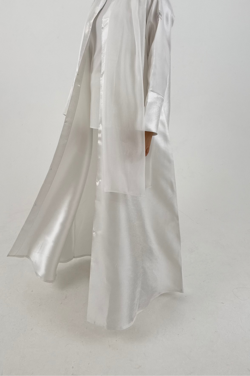 Abaya - White pearl